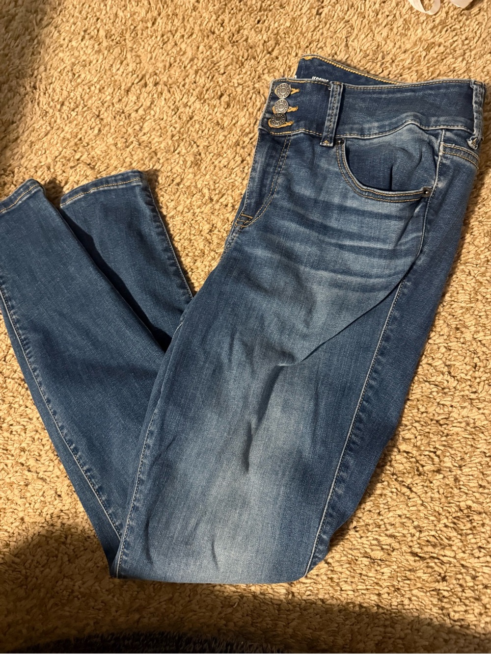 torrid Blue Stretch Jeggings with Faded Wash